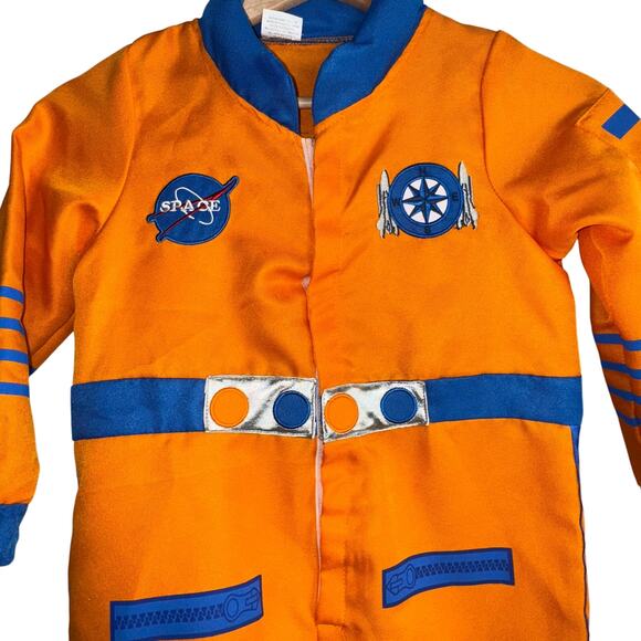 Kids Astronaut Space Suit Costume Orange Blue Size 6/8 - Picture 2 of 5